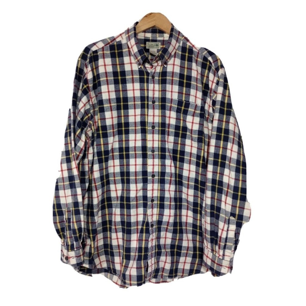 LL Bean Men's Long Sleeve Flannel Shirt Size XL Tall